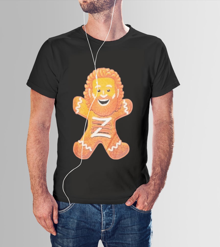 Sami Zayn Gingerbread Man WWE Christmas Holiday Cookie T-Shirt