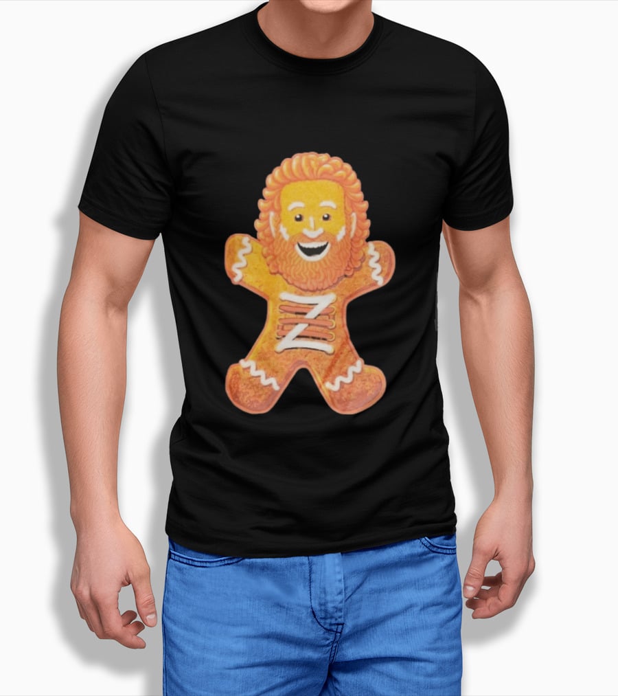 Sami Zayn Gingerbread Man WWE Christmas Holiday Cookie T-Shirt