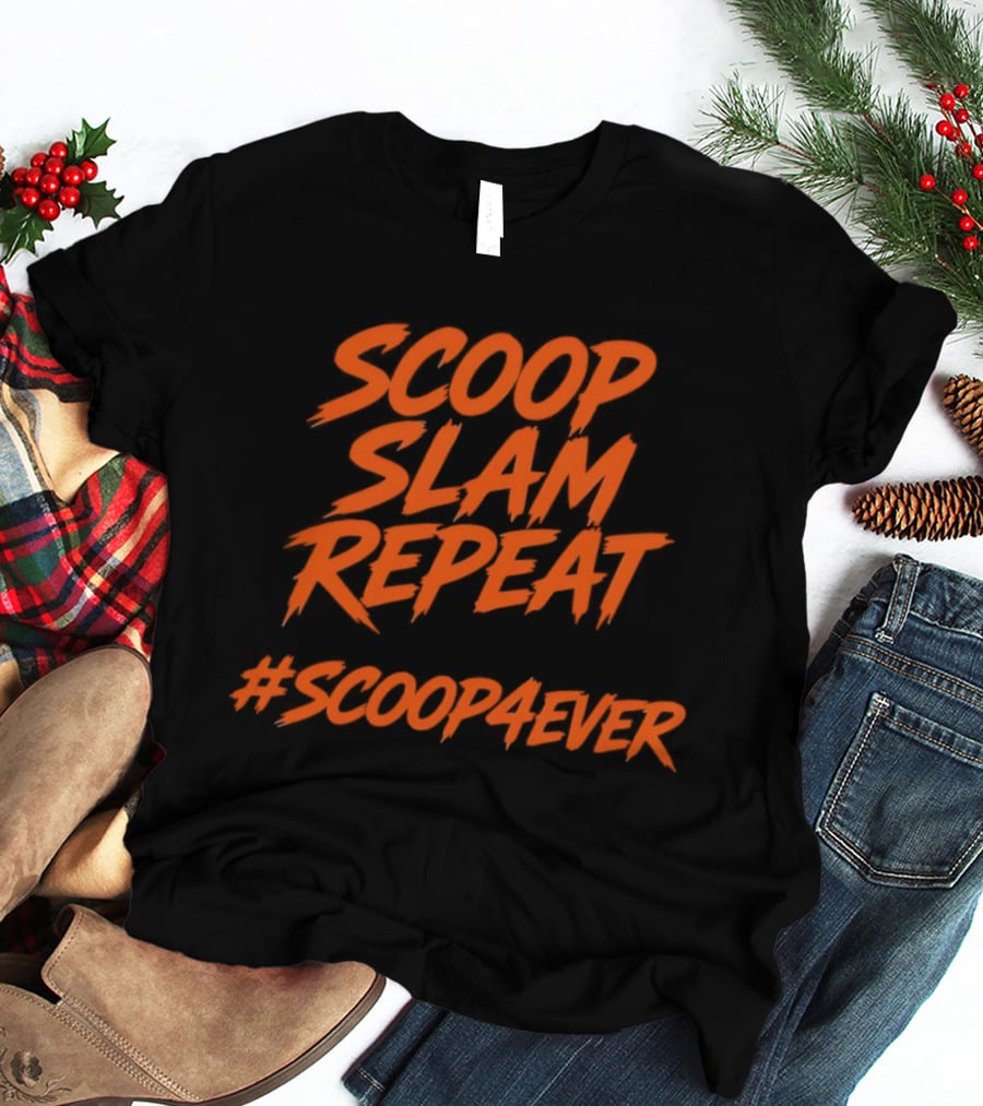 Scoop Slam Repeat Orange Hashtag Scoop4Ever T-Shirt