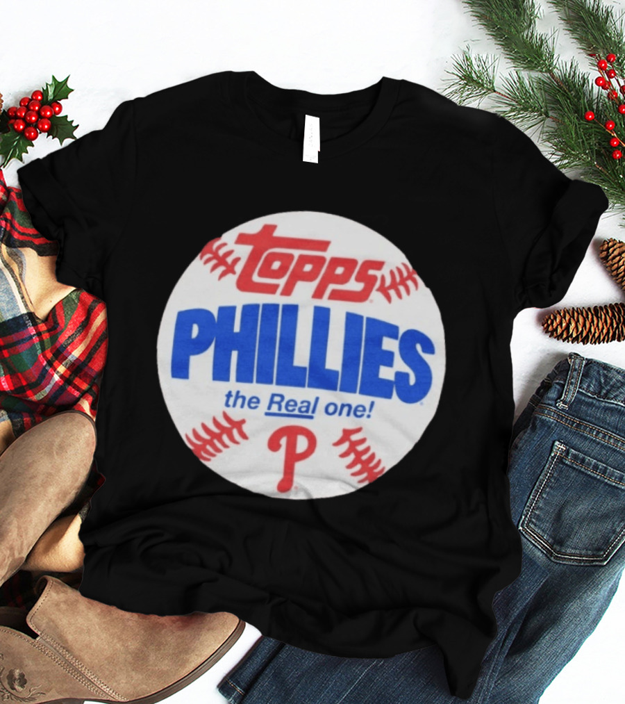 Topps Phillies The Real One Baseball T-Shirt