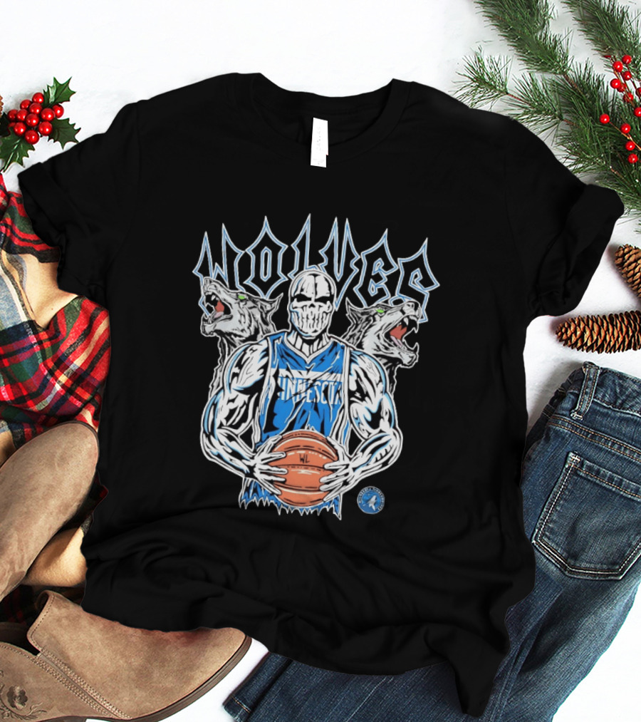 Warren Lotas Minnesota Timberwolves Skull Basketball Wolves T-Shirt