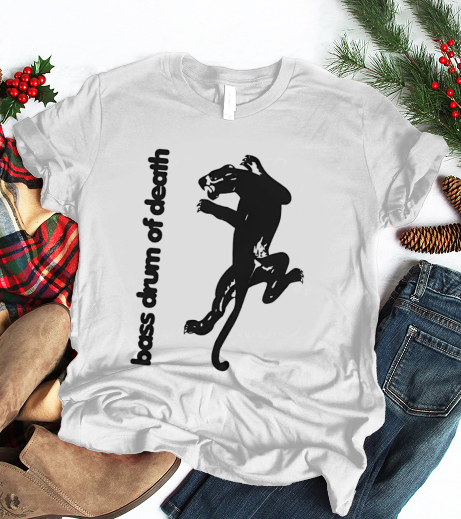 Black Panthers Bass Drum Of Death Panther Silhouette Jumping T-Shirt