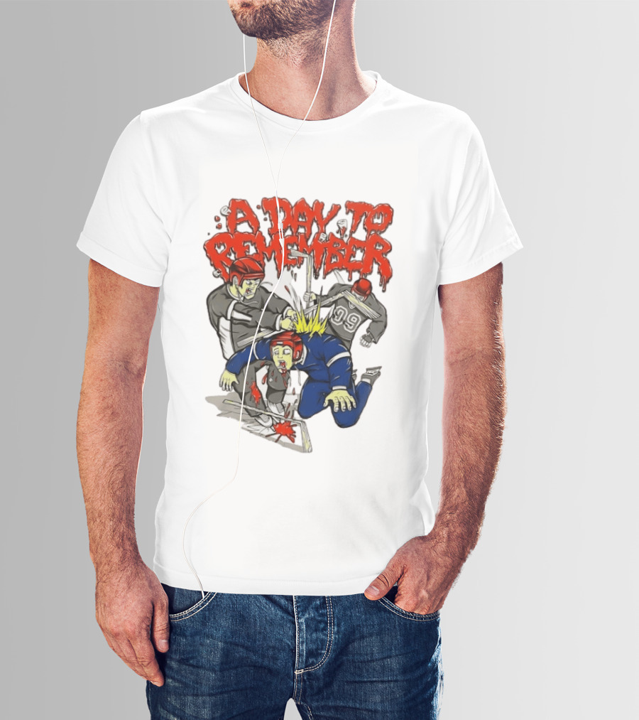 A Day To Remember Hockey Players Fighting Scene T-Shirt