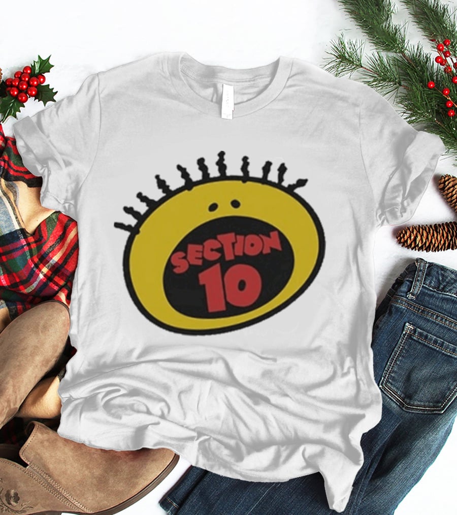 Section 10 Bold Yellow Oval Red T-Shirt