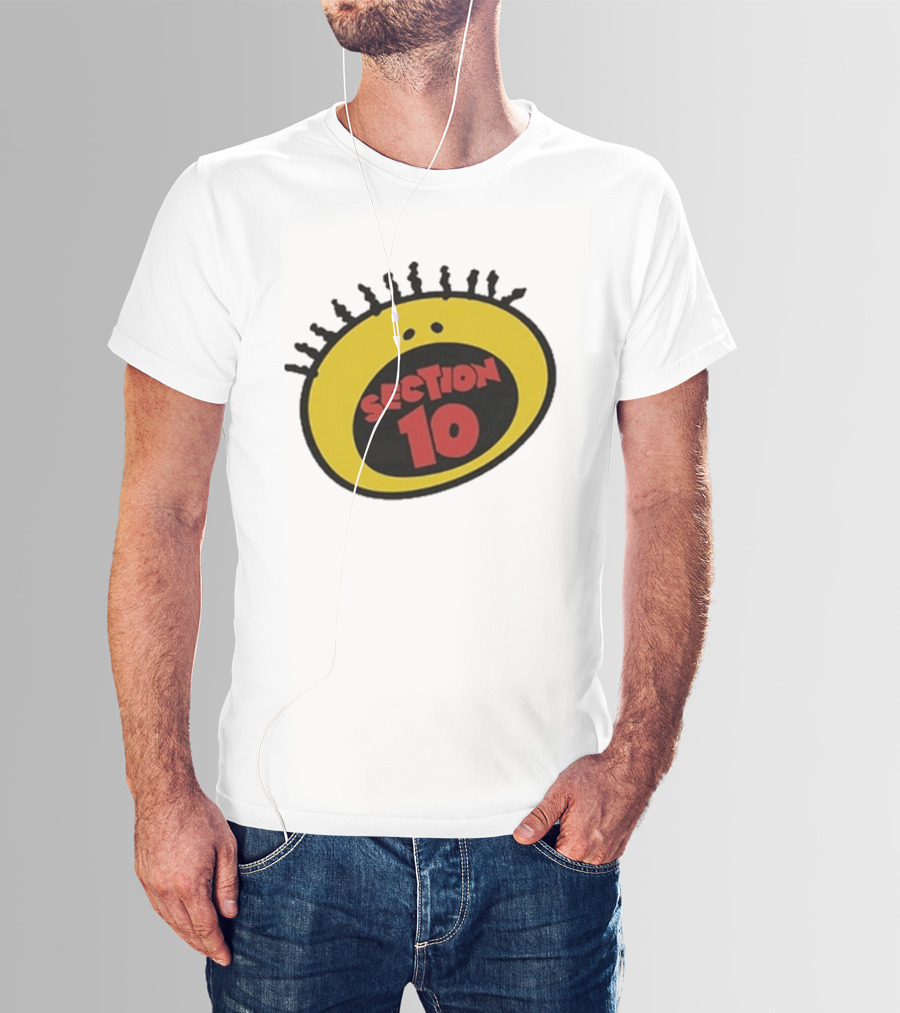 Section 10 Bold Yellow Oval Red T-Shirt