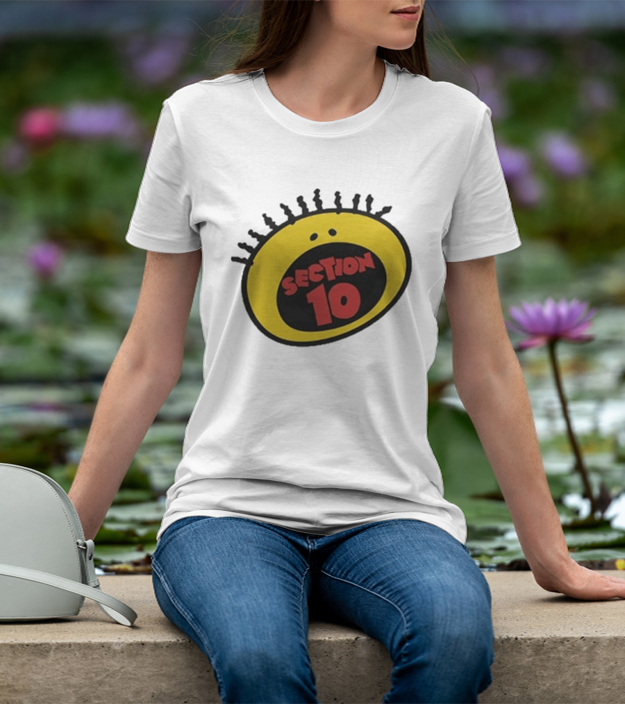 Section 10 Bold Yellow Oval Red T-Shirt