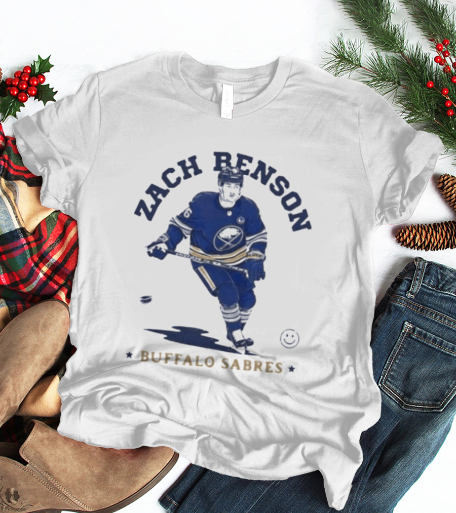 Zach Benson Buffalo Sabres Hockey Player Sketch T-Shirt