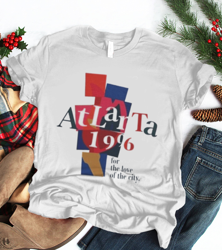 Atlanta 1996 For The Love Of The City Colorful Geometric Shapes T-Shirt