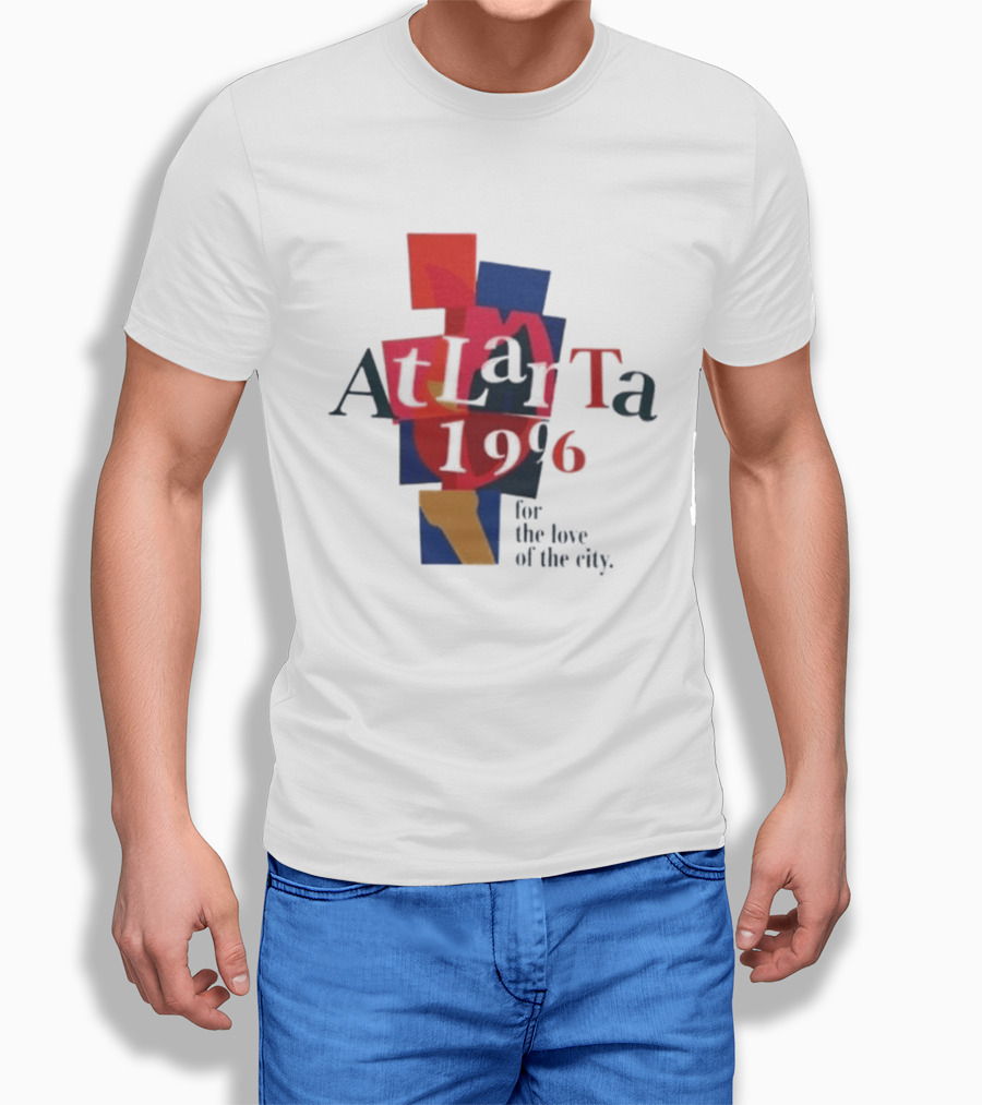 Atlanta 1996 For The Love Of The City Colorful Geometric Shapes T-Shirt