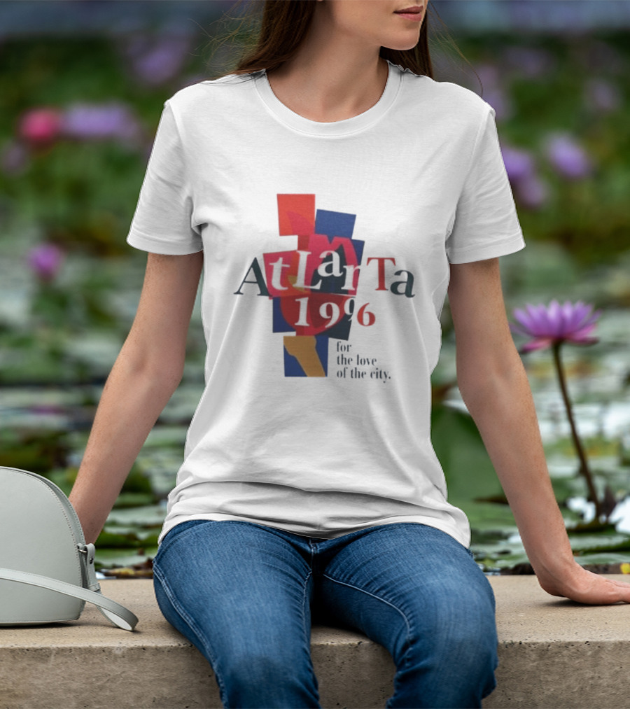 Atlanta 1996 For The Love Of The City Colorful Geometric Shapes T-Shirt
