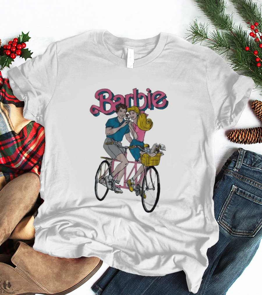 Barbie And Ken Biking Adventure With Ice Cream And Basket T-Shirt