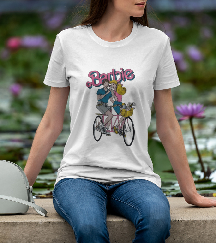 Barbie And Ken Biking Adventure With Ice Cream And Basket T-Shirt