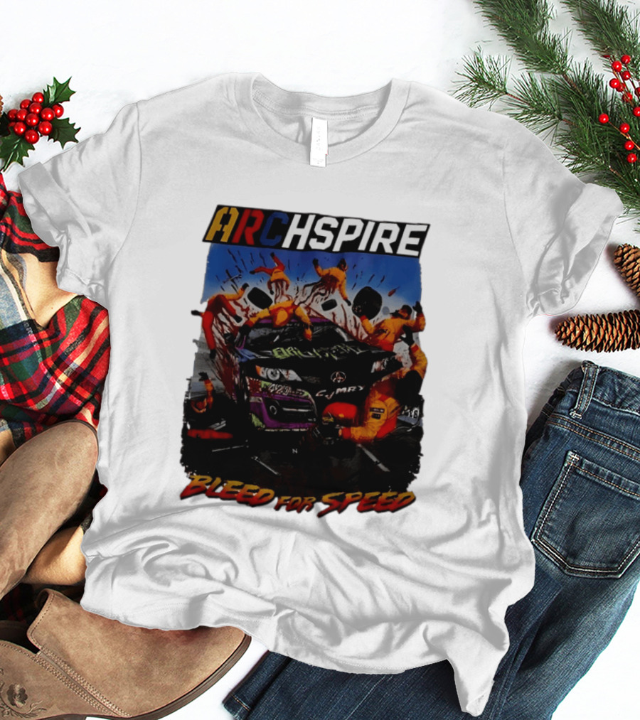 Archspire Bleed For Speed Racing Chaos With Pit Crew Action T-Shirt