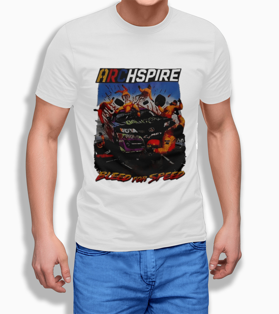Archspire Bleed For Speed Racing Chaos With Pit Crew Action T-Shirt
