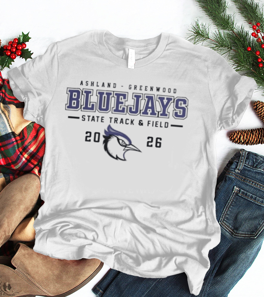 Ashland Greenwood Bluejays 2026 State Track Field Blue Jay Head T-Shirt