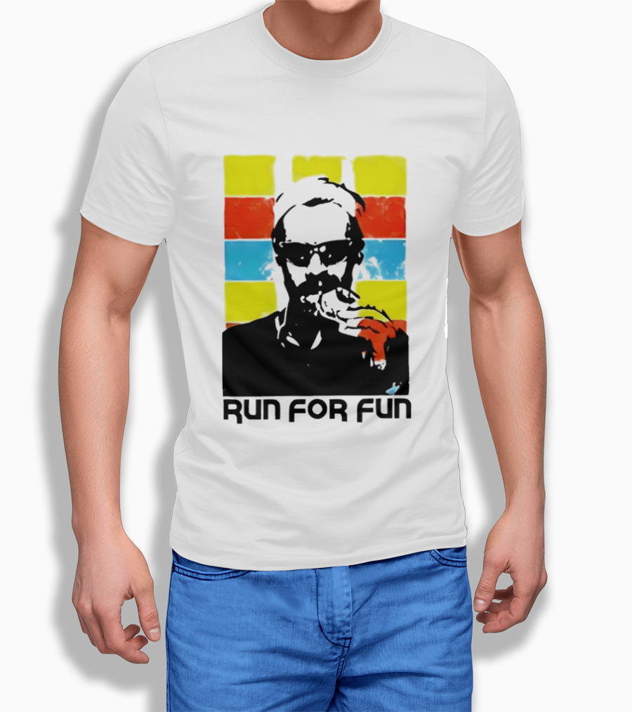 Run For Fun Retro Color Block T-Shirt
