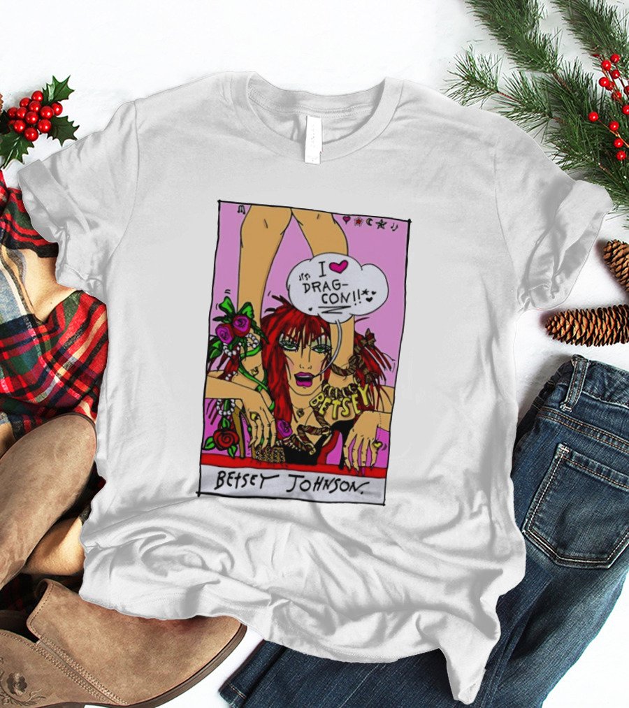 Betsey Johnson I Love DragCon 2026 Retro Fashion T-Shirt