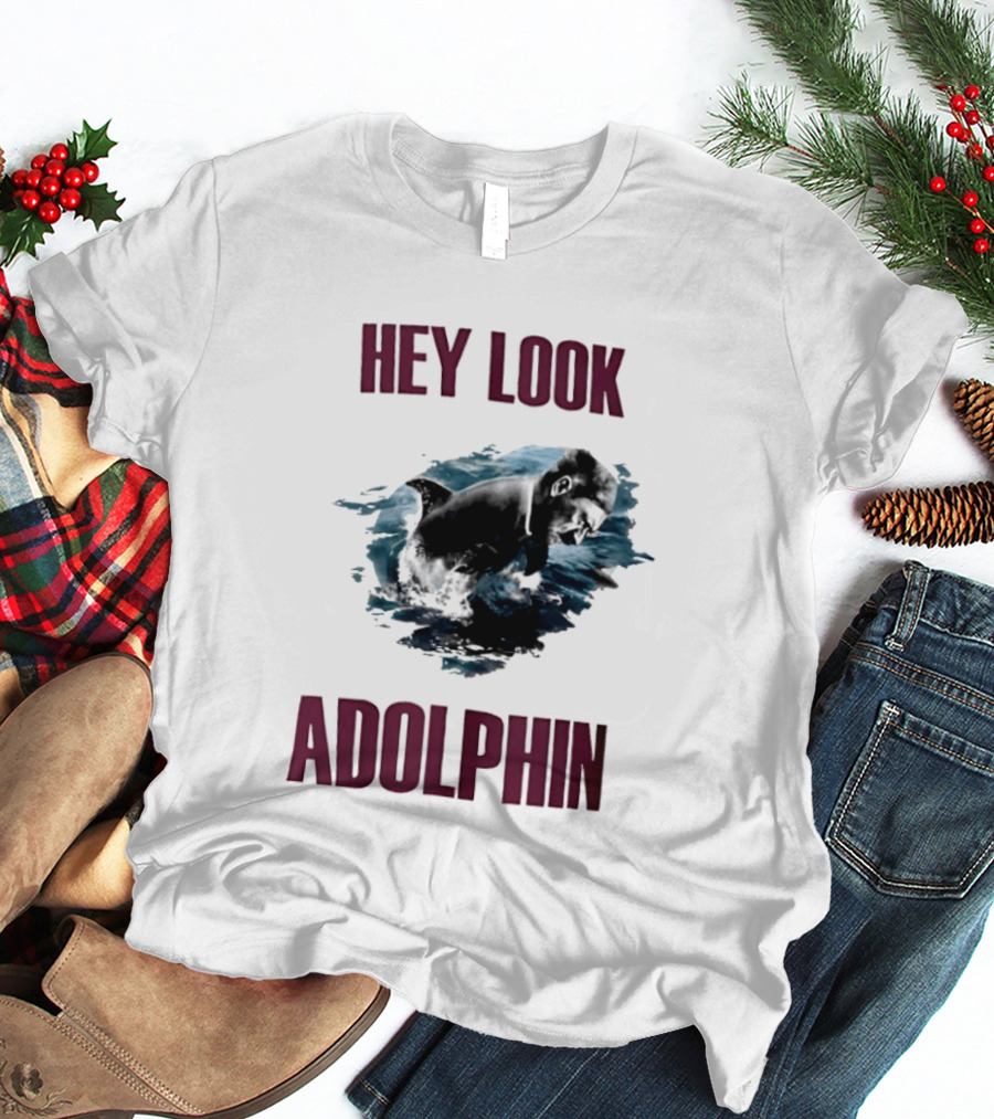 Hey Look Adolphin Clever Visual Wordplay Concept T-Shirt