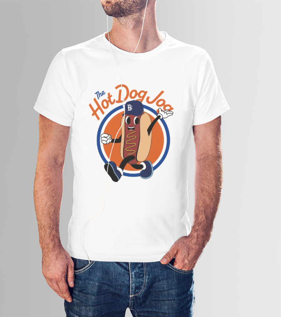 Brooklyn Cyclones The Hot Dog Jog Baseball T-Shirt