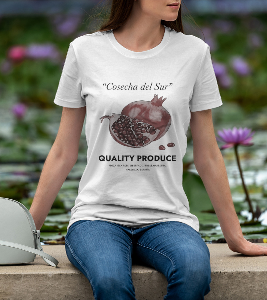 Cosecha Del Sur Quality Produce Pomegranate Valencia Spain T-Shirt