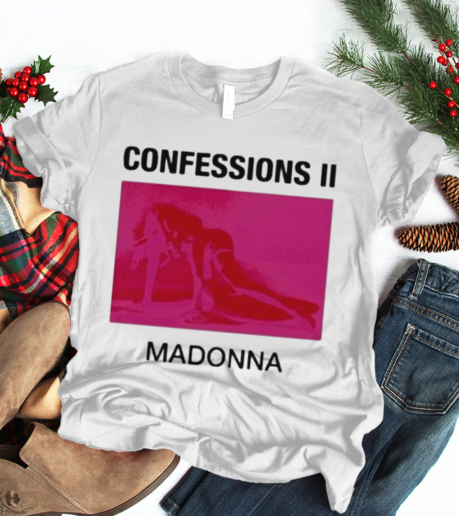 Madonna Confessions II Neon Pink Crawling Pose T-Shirt