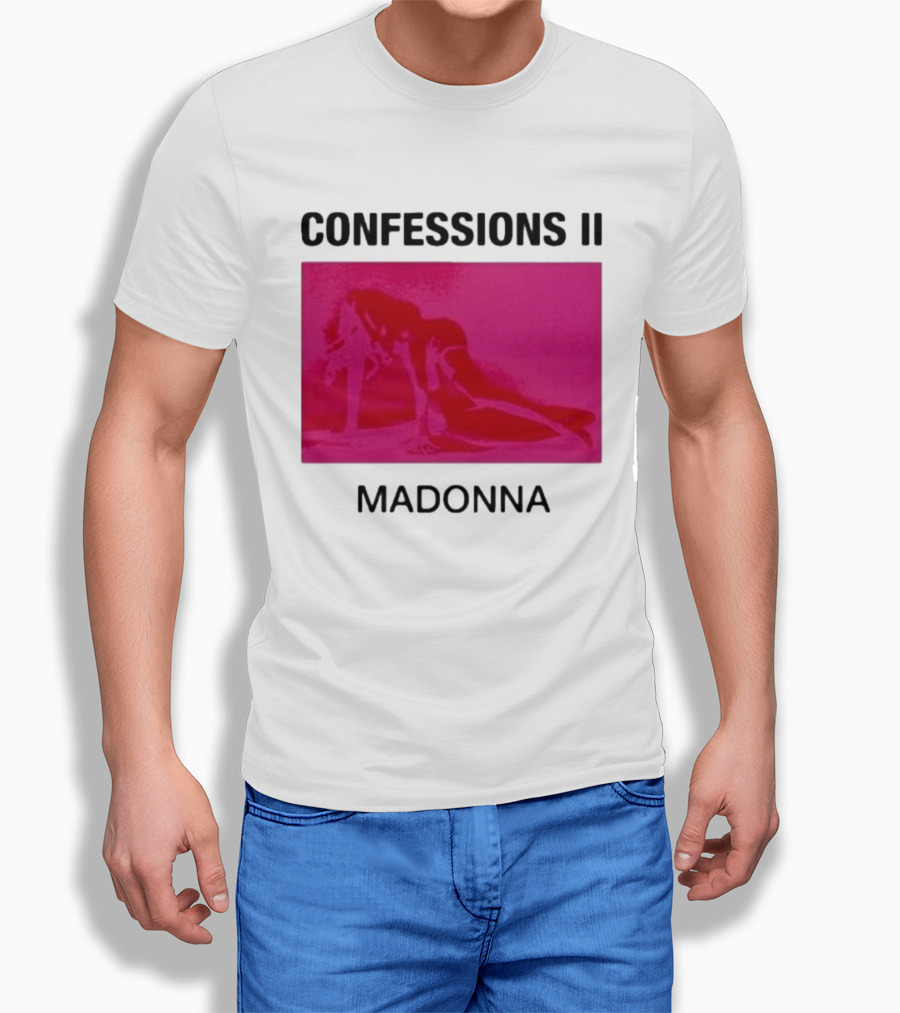 Madonna Confessions II Neon Pink Crawling Pose T-Shirt