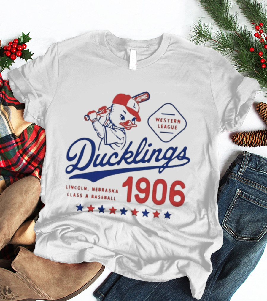 Ducklings Lincoln Nebraska Western League Baseball 1906 T-Shirt