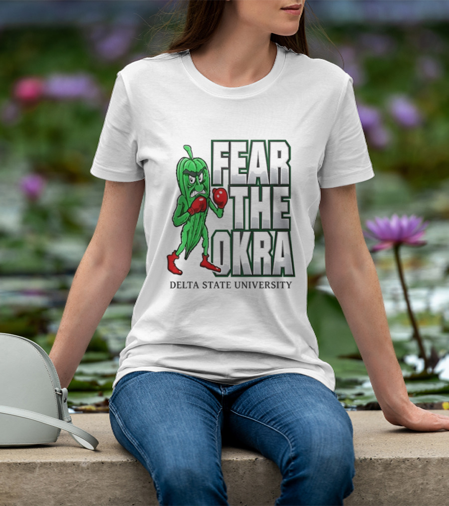 Fear The Okra Delta State University Boxing Okra T-Shirt