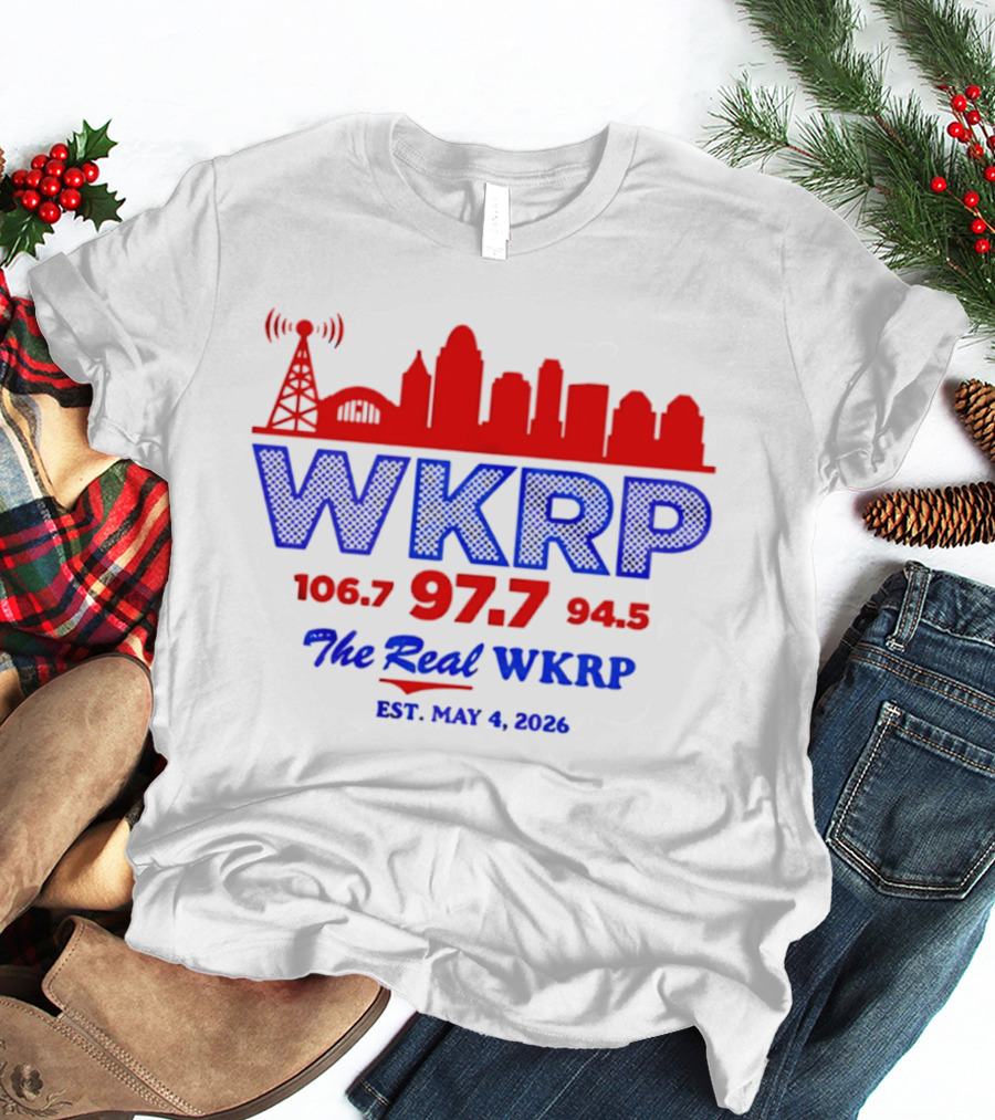 WKRP 106.7 97.7 94.5 The Real WKRP Est. May 4 2026 City Skyline T-Shirt