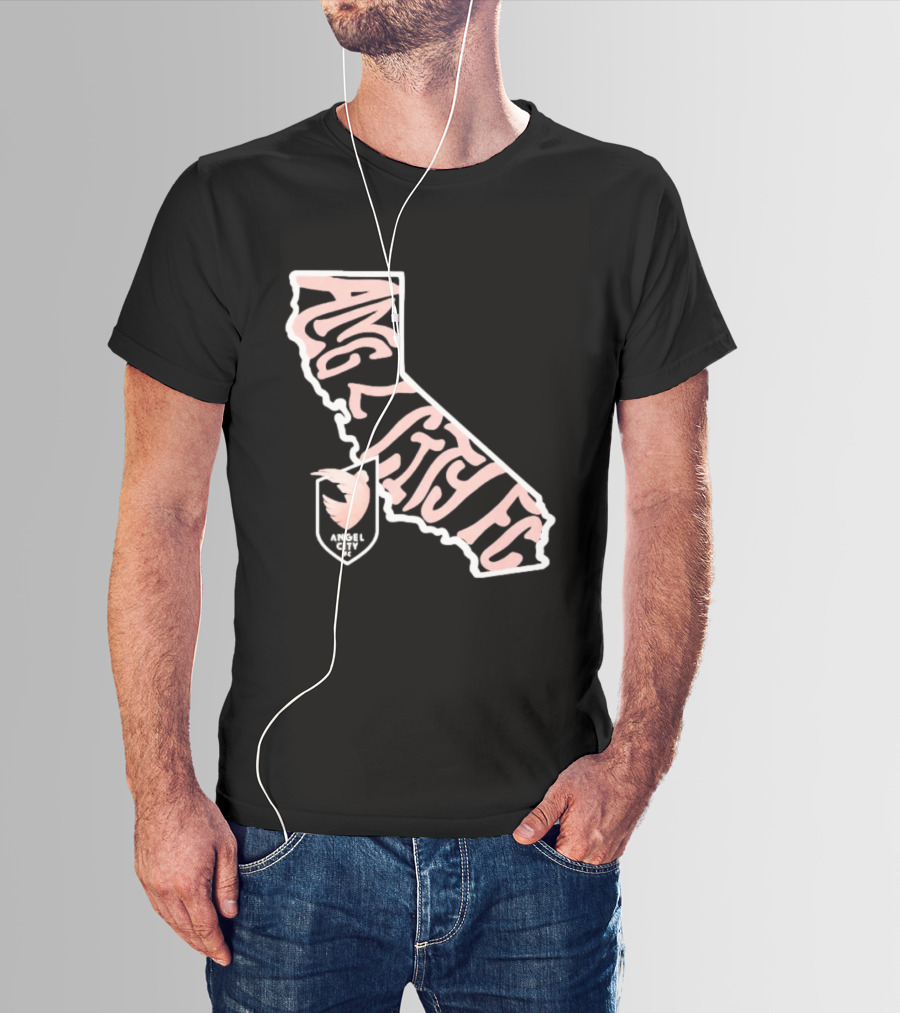Angel City FC Groovy California Map T-Shirt