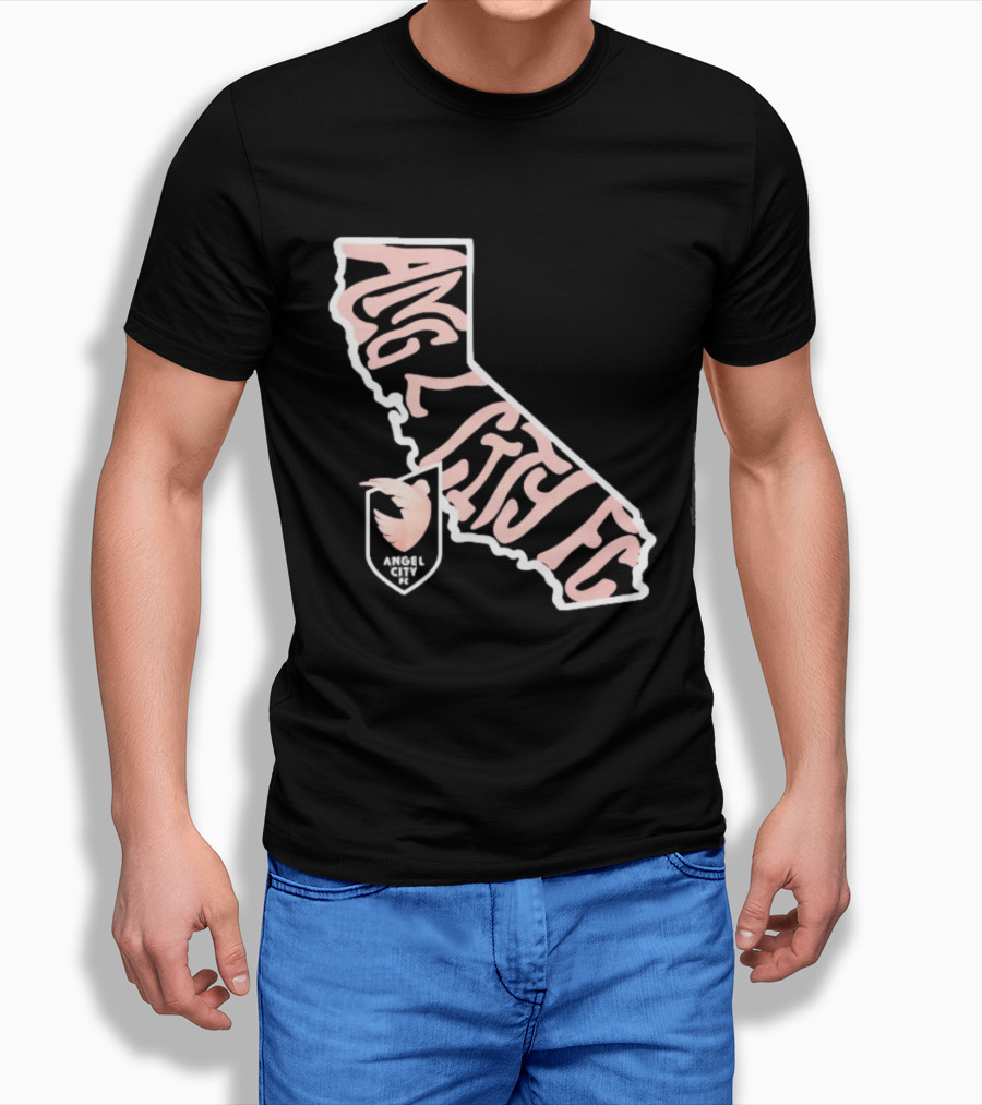 Angel City FC Groovy California Map T-Shirt