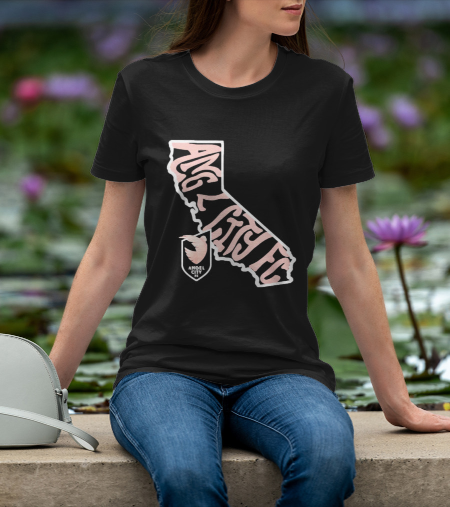 Angel City FC Groovy California Map T-Shirt