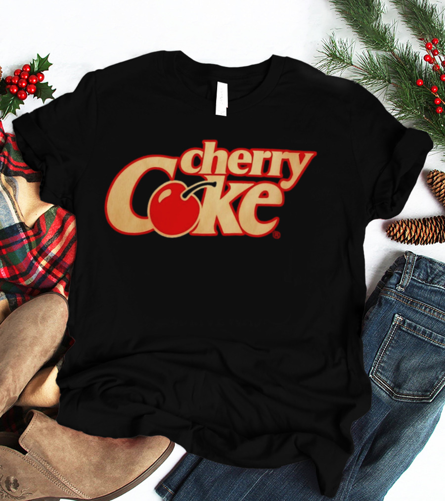 Cherry Coke Retro Logo With Red Cherry T-Shirt