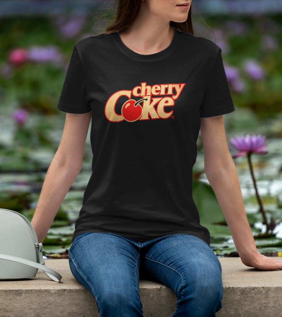 Cherry Coke Retro Logo With Red Cherry T-Shirt