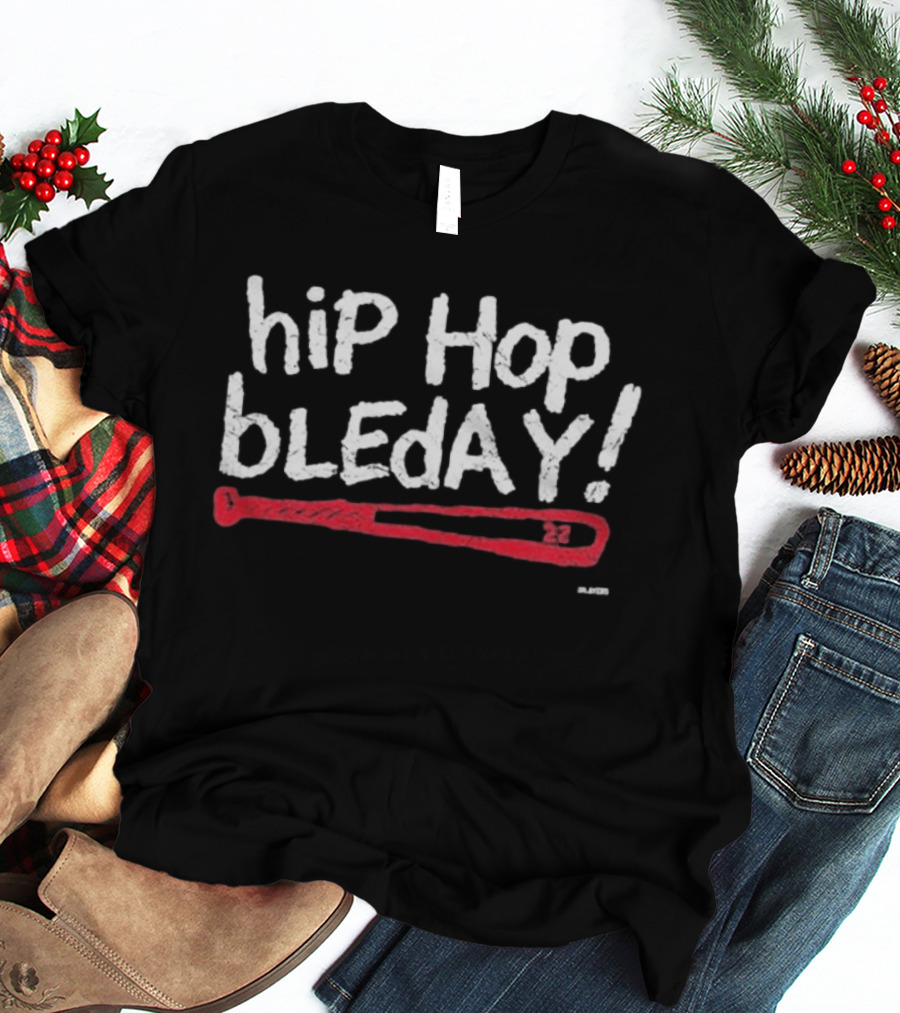 Cincinnati Reds Hip Hop Bleday Red Baseball Bat T-Shirt
