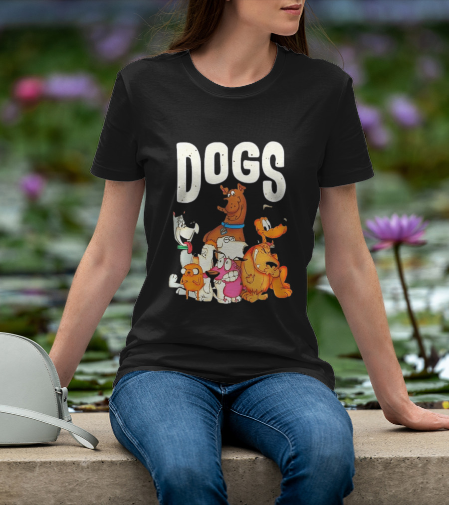 DOGS Astro Scooby Doo Jake Droopy Brian Griffin Courage Pluto Muttley T-Shirt