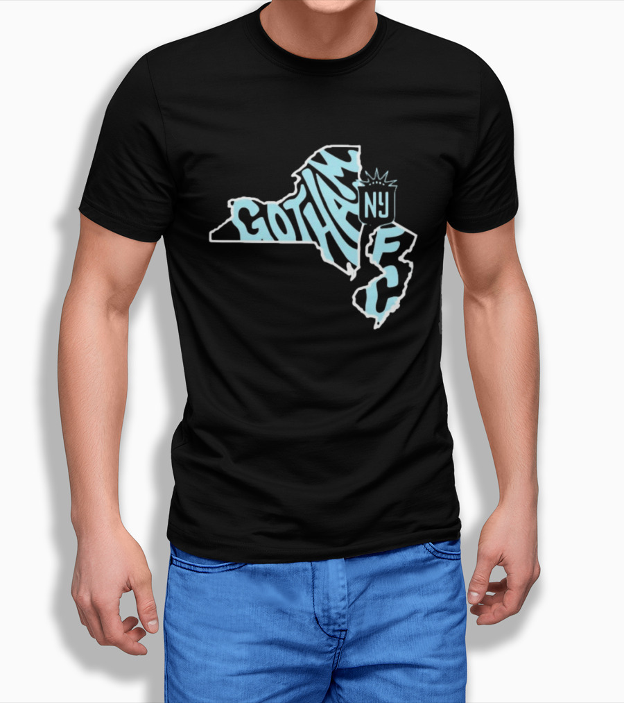 Gotham FC New Jersey New York State Groovy NY FC T-Shirt