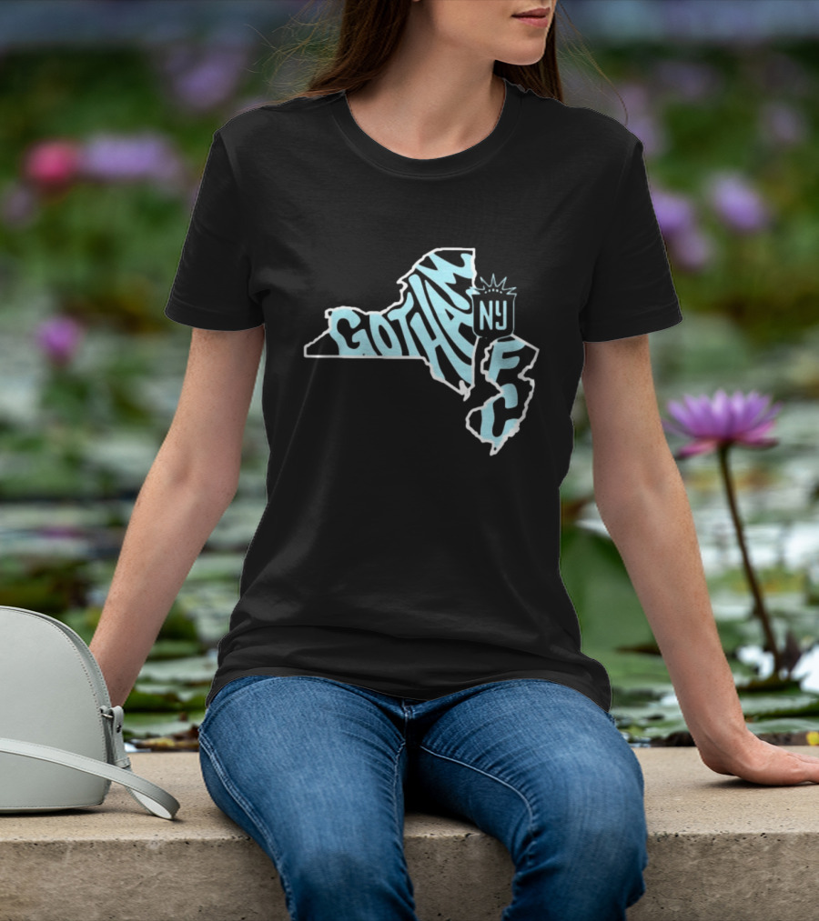 Gotham FC New Jersey New York State Groovy NY FC T-Shirt