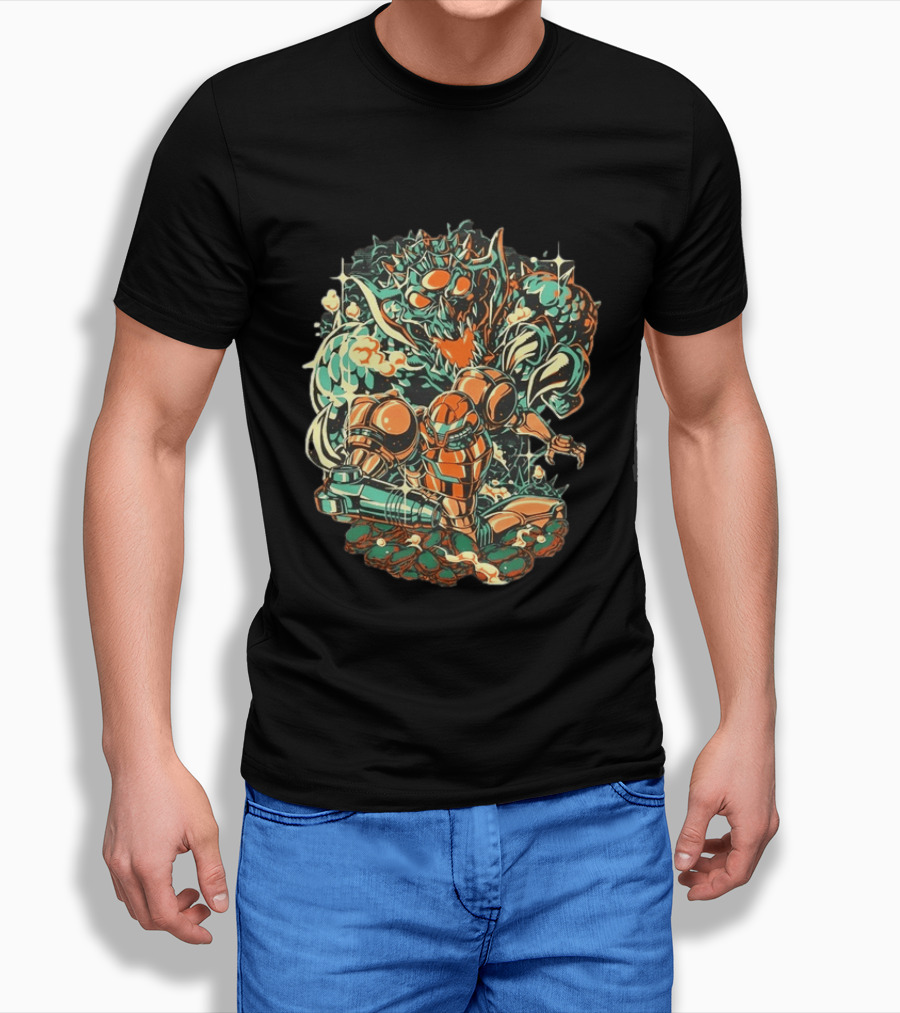 Metroid Samus Aran Kraid Catastrophic Day Retro Gaming T-Shirt