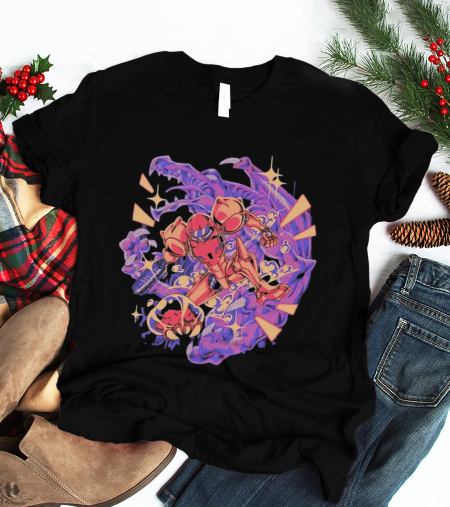 Metroid Samus Aran Versus Ridley Galactic Battle Hunter T-Shirt