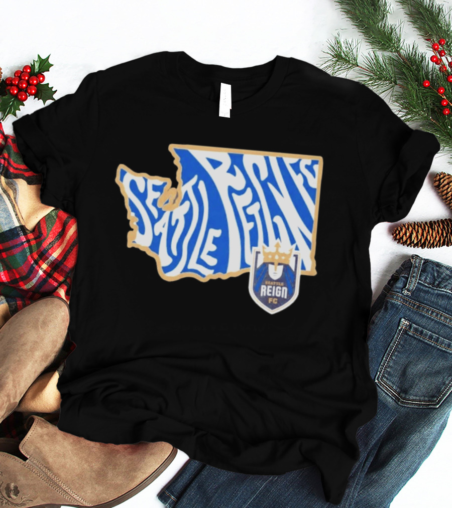 Seattle Reign FC Groovy Team State Seattle Reign FC Crest T-Shirt