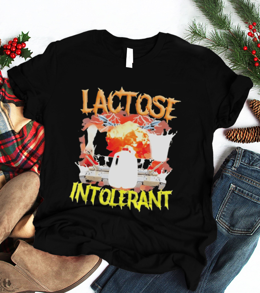 Lactose Intolerant Explosive Milk Jug Meme T-Shirt