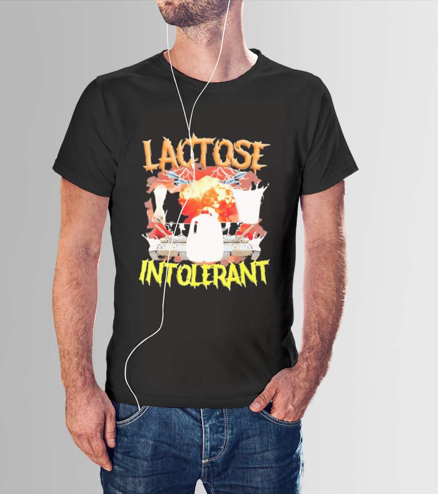 Lactose Intolerant Explosive Milk Jug Meme T-Shirt