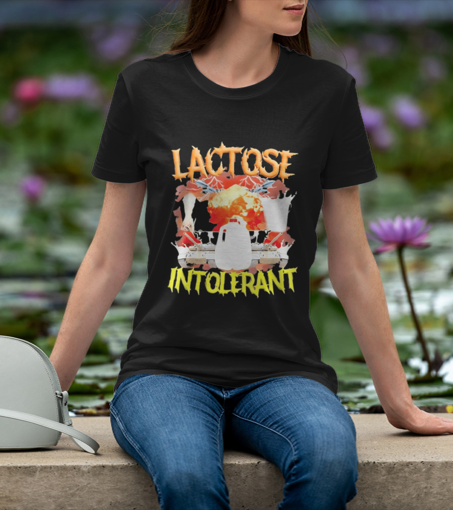 Lactose Intolerant Explosive Milk Jug Meme T-Shirt