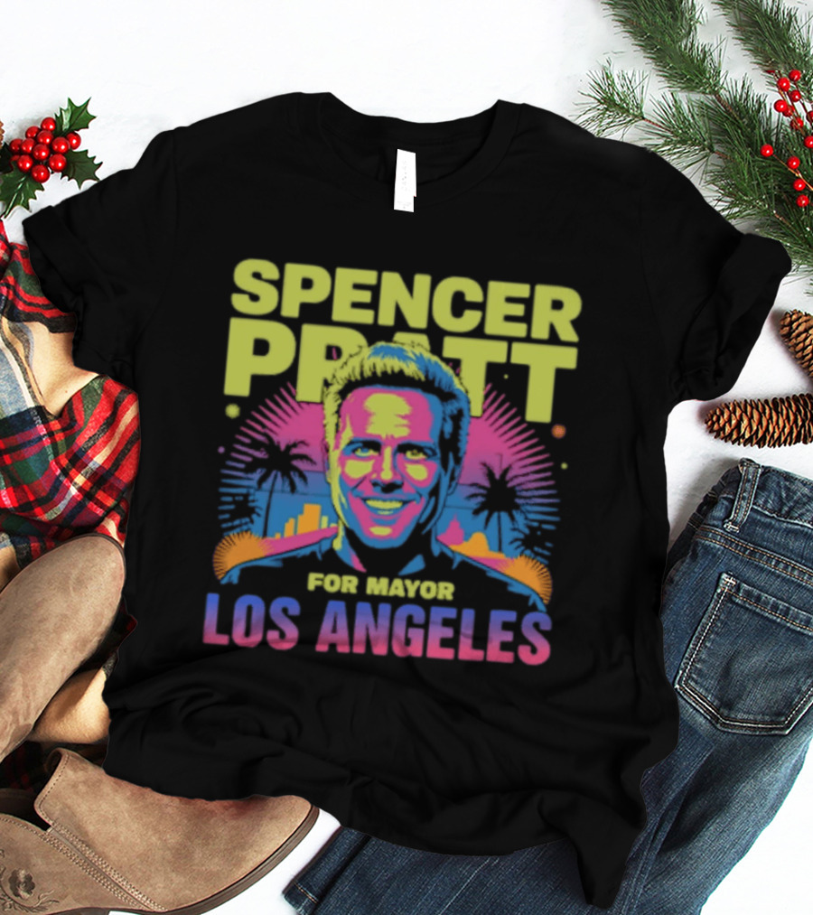 Spencer Pratt For Mayor Los Angeles Neon Pop T-Shirt