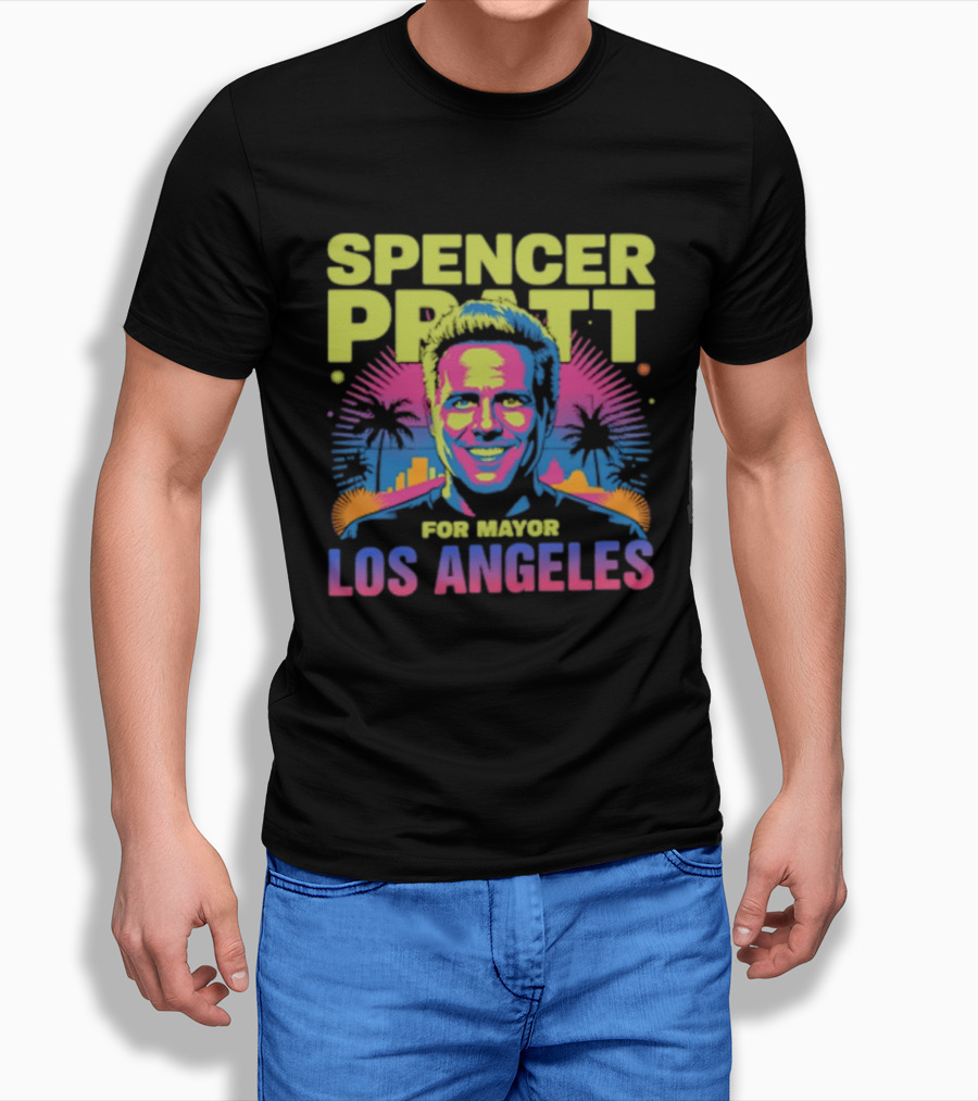 Spencer Pratt For Mayor Los Angeles Neon Pop T-Shirt