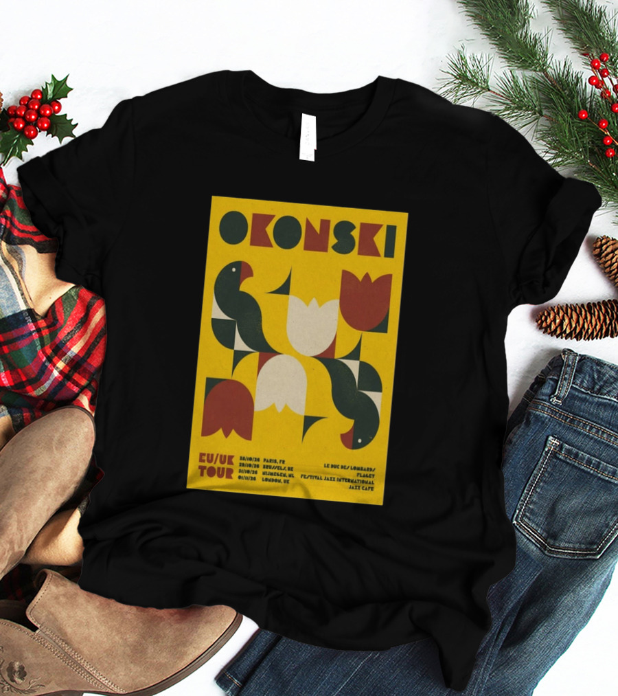 Okonski EU UK Tour 2026 Paris Brussels Nijmegen London Jazz Shows T-Shirt