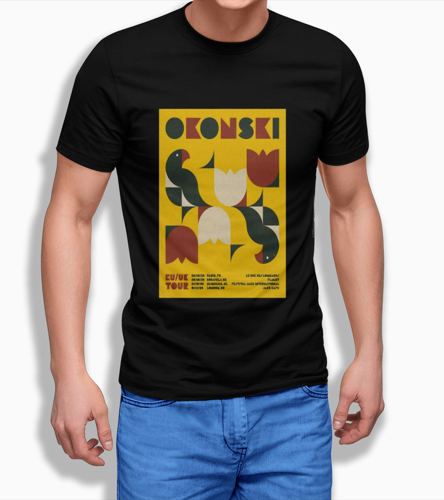 Okonski EU UK Tour 2026 Paris Brussels Nijmegen London Jazz Shows T-Shirt