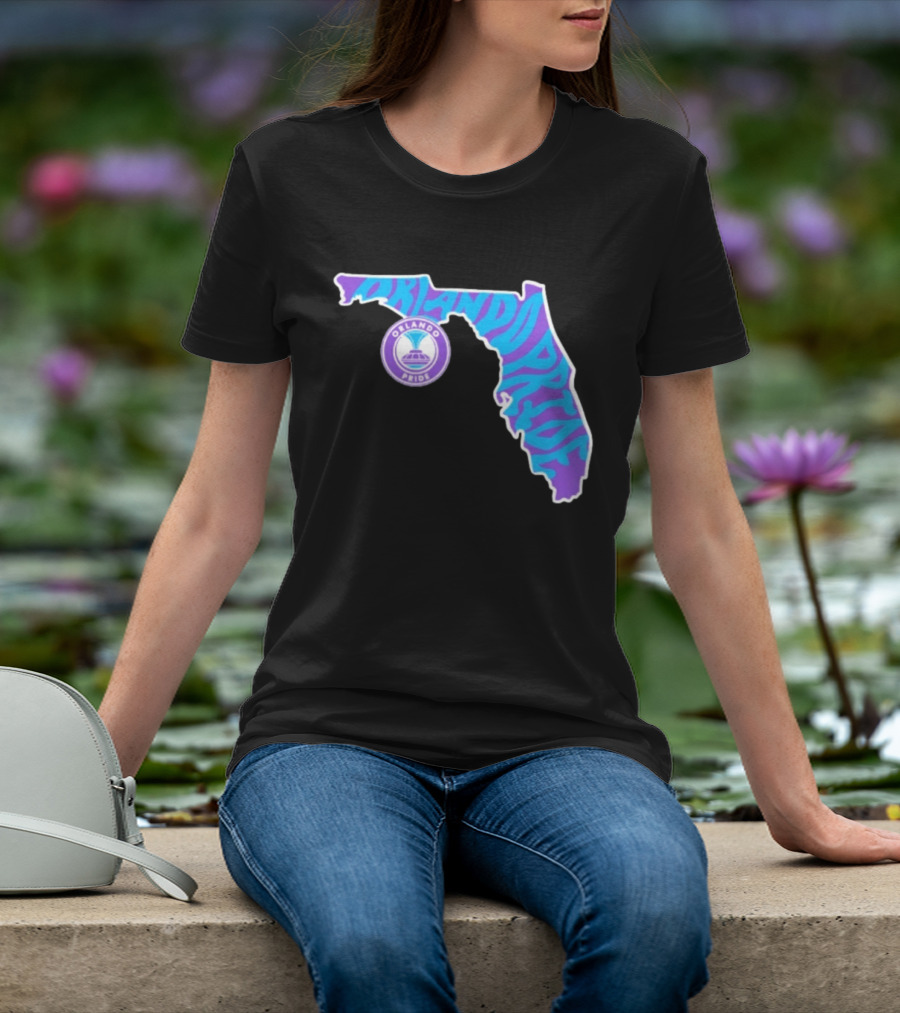 Orlando Pride Groovy State Of Florida Map Team T-Shirt