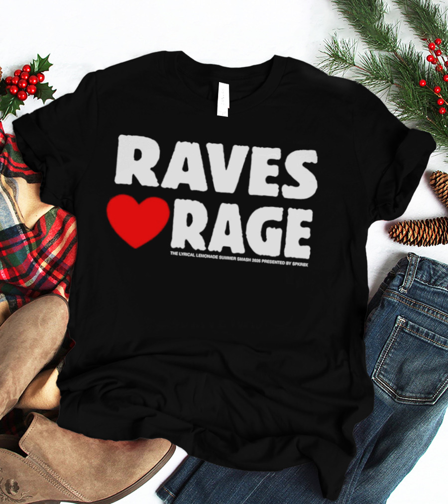 Raves Love Rage Summer Smash 2026 Festival Black Trucker T-Shirt